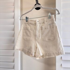 Madewell Cream Jean Shorts